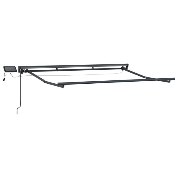 vidaXL Manual Awning Frame with LEDs Anthracite 3 x 2.5 m Aluminium