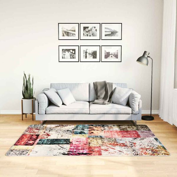 vidaXL Rug Washable Patchwork 120x180 cm Multicolour