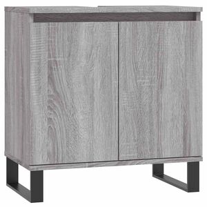 vidaXL Bathroom Cabinet Grey Sonoma 58x33x60 cm Engineered Wood