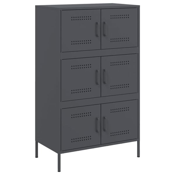 vidaXL Highboard Anthracite 68x39x113 cm Steel