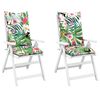 vidaXL Garden Highback Chair Cushions 2 pcs Multicolour 120x50x7 cm Fabric