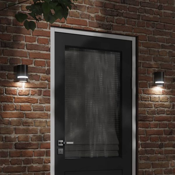 vidaXL Outdoor Wall Light Black Die-cast Aluminium