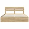 vidaXL Bed Frame with Headboard Sonoma 200 x 200 cm Solid Pine Wood