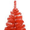 vidaXL Artificial Pre-lit Christmas Tree with Ball Set Red 120 cm PVC