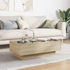 vidaXL Coffee Table with LED Sonoma Oak 90x50x30 cm Engineered Wood