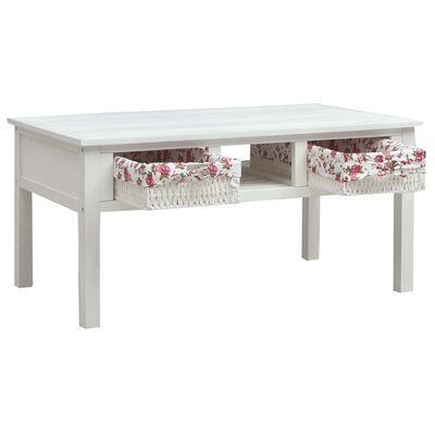 vidaXL Coffee Table White 99.5x60x48 cm Wood