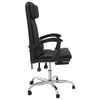 vidaXL Massage Reclining Office Chair Black Faux Leather