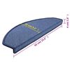 vidaXL Stair Mats 10 pcs 65x24x4 cm Blue Half Round Large