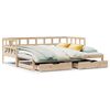 vidaXL Daybed with Trundle and Drawers without Mattress 90x190 cm Single