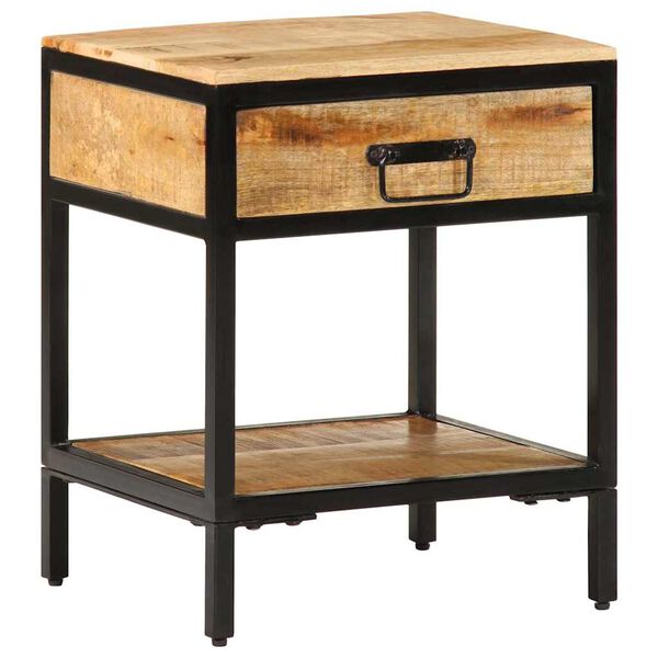 vidaXL Bedside Cabinet Brown 40 x 35 x 50 cm Solid Mango wood