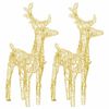 vidaXL Christmas Reindeers 2 pcs Warm White 80 LEDs Acrylic