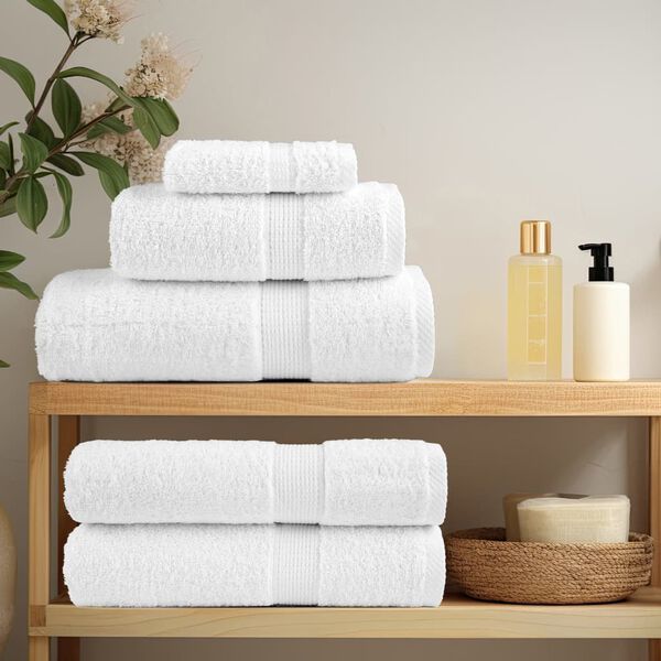 vidaXL Premium Towels "SOLUND" 2 pcs White 100x200 cm 600 gsm