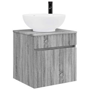 vidaXL Wall-mounted Sink Vanity Grey Sonoma 49 x 44.5 x 66.5 cm