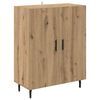 vidaXL Highboard 2 pcs Artisan Oak Engineered Wood and Glass