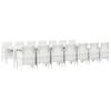 vidaXL Garden Dining Set with Cushions 15 pcs White PP