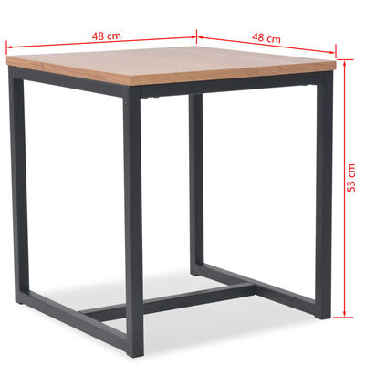 vidaXL Coffee Table Ash 48x48x53 cm