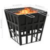 vidaXL 2-in-1 Fire Pit and BBQ 34x34x48 cm Steel