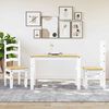 vidaXL 3 Piece Dining Set PANAMA White Solid Wood Pine