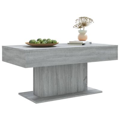 vidaXL Coffee Table Grey Sonoma 96x50x45 cm Engineered Wood