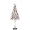 vidaXL Christmas Tree with 300 LEDs White 210 cm PE and Steel