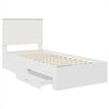 vidaXL Bed Frame with Headboard White 90 x 190 cm Engineered Wood