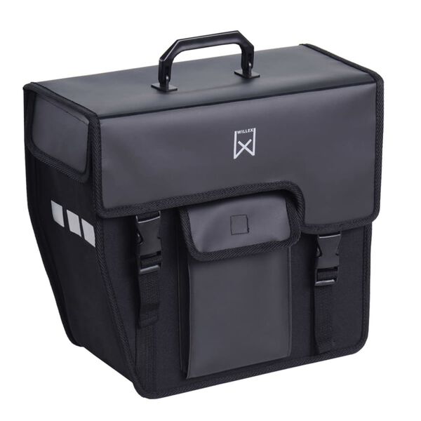 Willex Bicycle Pannier 17 L Black Slanting Left 10340