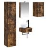 vidaXL Bathroom Furniture Set 5 pcs Smoked Oak
