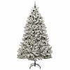 vidaXL Artificial Christmas Tree Green and White 270 cm PVC and Metal