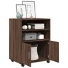 vidaXL Rolling Cabinet Brown Oak 60x48x81 cm Engineered Wood