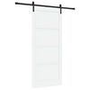 vidaXL Sliding Door White and Black 93 x 211 cm Solid Pine Wood