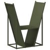 vidaXL Firewood Rack Olive Green 69.5x35x81 cm Cold-rolled steel
