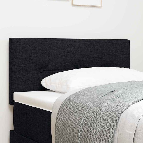 vidaXL LED Headboard with LED Strip Lights Black 80 cm Polyester