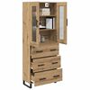 vidaXL Highboard with Drawer 2 pcs Artisan Oak Engineered Wood
