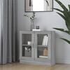 vidaXL Vitrine Cabinet Grey Sonoma 82.5x30.5x80 cm Engineered Wood