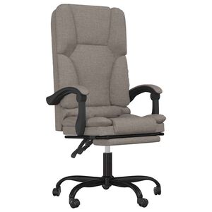 vidaXL Massage Reclining Office Chair Taupe Fabric