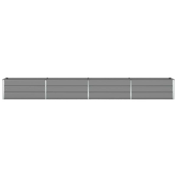 vidaXL Planter Light Grey 385 x 50 x 45 cm Galvanised Steel