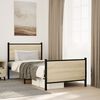vidaXL Metal Bed Frame without Mattress Sonoma Oak 75x190 cm Small Single