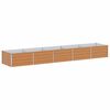 vidaXL Garden Raised Bed Light Brown 400 x 80 x 45 cm Galvanised Steel