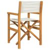 vidaXL Folding Director's Chairs 2 pcs Cream Solid Wood Teak