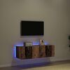 vidaXL TV Wall Cabinet 2 pcs Old Wood 100 x 35 x 31 cm Engineered Wood