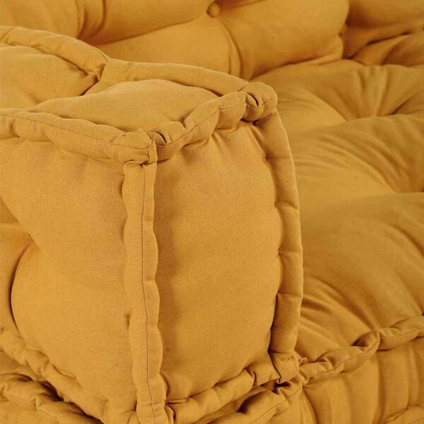 vidaXL Pallet Sofa Cushion Yellow Fabric