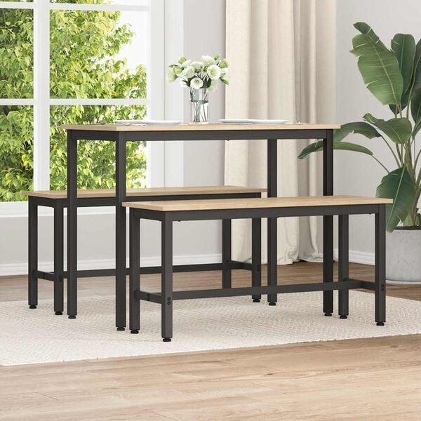 vidaXL Dining Bench 2 pcs Sonoma Oak 100 x 32.5 x 48.5 cm