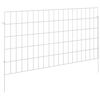 vidaXL Garden Fence with Stakes 48 pcs 95 x 50 cm Mesh Silver