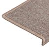 vidaXL Stair Mats 30 pcs 65x21x4 cm Light Brown Rectangular Edge