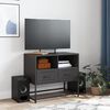 vidaXL TV Cabinet Black 68x39x60.5 cm Steel
