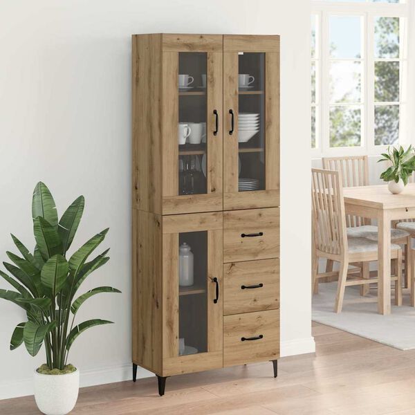 vidaXL Highboard Artisan Oak 69.5 x 34 x 180 cm Engineered Wood