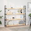 vidaXL Floating Shelves 4 pcs 120x20x4 cm Untreated Solid Wood Acacia