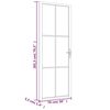 vidaXL Interior Door 76x201.5 cm White Matt Glass and Aluminium