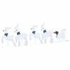 vidaXL LED Reindeers 5 pcs Silver 43 x 18 x 66 cm Fabric