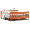 vidaXL Bed Frame without Mattress Wax Brown 200x200 cm Solid Wood Pine
